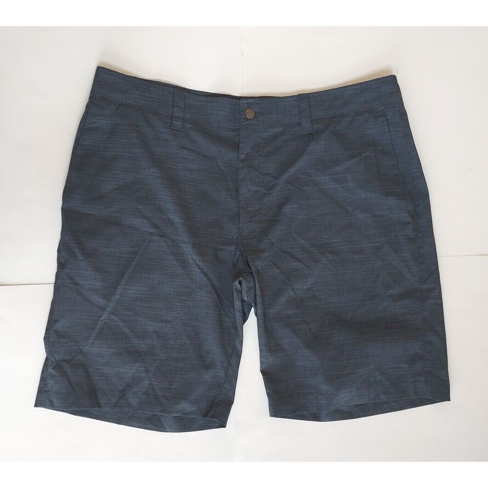 Mens Callaway Gray 2-Tone Opti-Dry Stretch Flat Front Golf Shorts Size 38